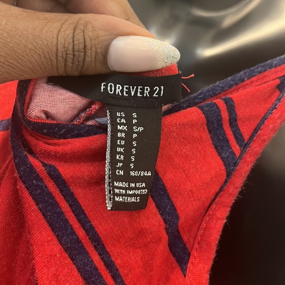 • Forever 21 Tank Top Red and Navy Striped Host picked - Picture 6 of 6